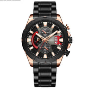 steel strap calendar quartz watch, view 3 - MRSLM
