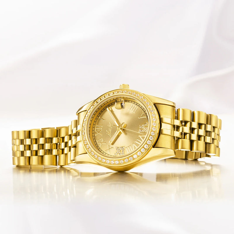 Luxury women's gold watch, view 8 - MRSLM