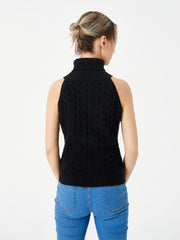 women's stretch turtleneck sweater, view 6 - MRSLM