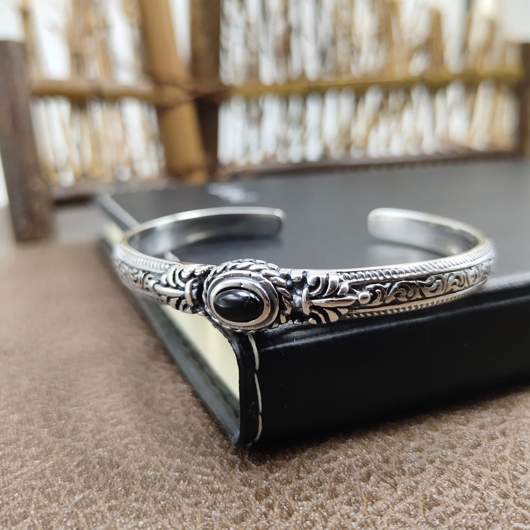 Women's Vintage Thai Silver Open Bracelet