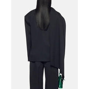 asymmetric scarf collar blazer, view 5 - MRSLM