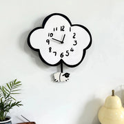 Silent cloud sheep swinging wall clock - MRSLM
