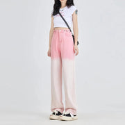 pink gradient wide leg jeans, view 5 - MRSLM