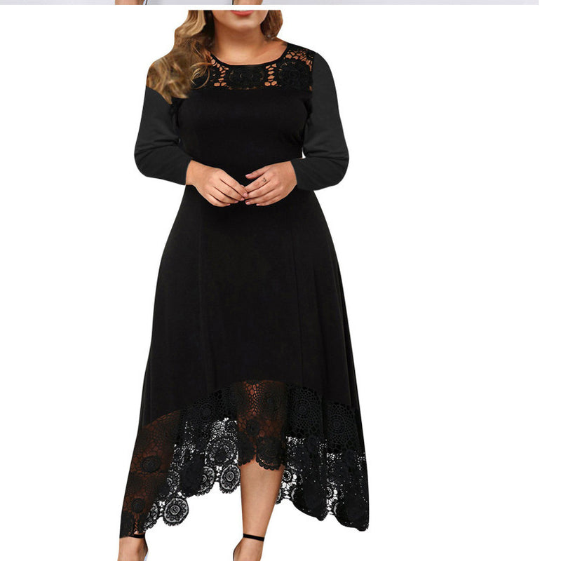 Women's lace high waist dress, view 2 - MRSLM