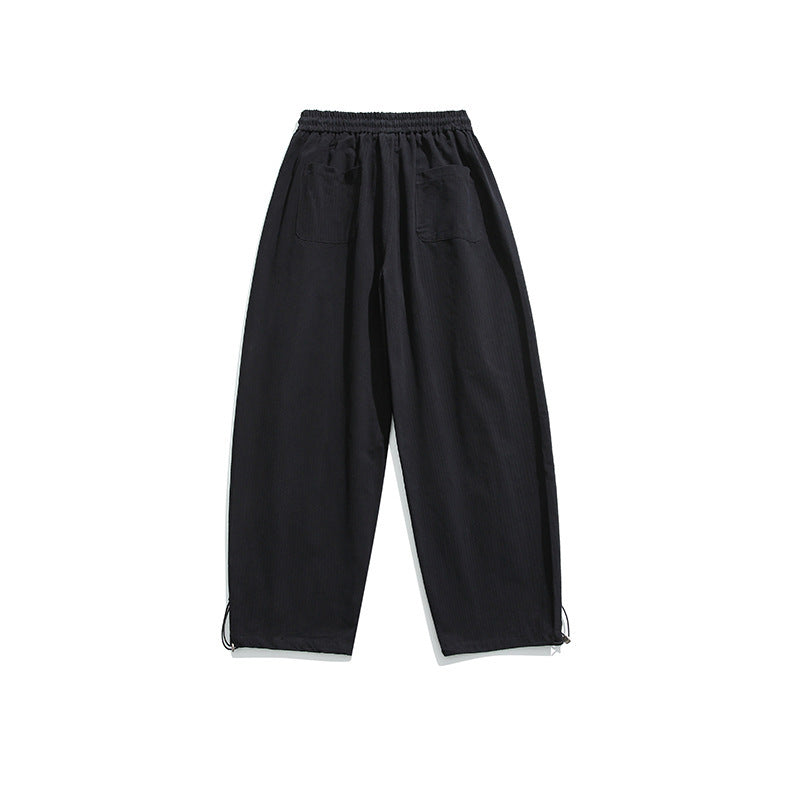 men's solid color basic casual pants, view 3 - MRSLM