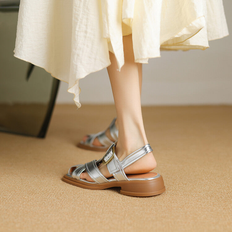 square toe chunky heel gladiator sandals, view 23 - MRSLM