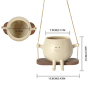 swing face flower pot wall planter, view 2 - MRSLM