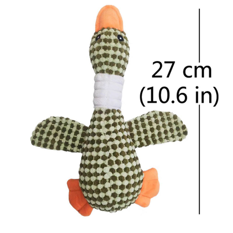 plush duck squeak toy for dogs, view 3 - MRSLM