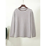 knitted stripe sweater, view 3 - MRSLM