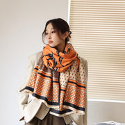 Women's tie-dye faux cashmere scarf, view 14 - MRSLM