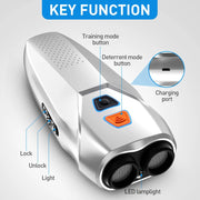Ultrasonic dog repeller with LED flashlight, view 4 - MRSLM