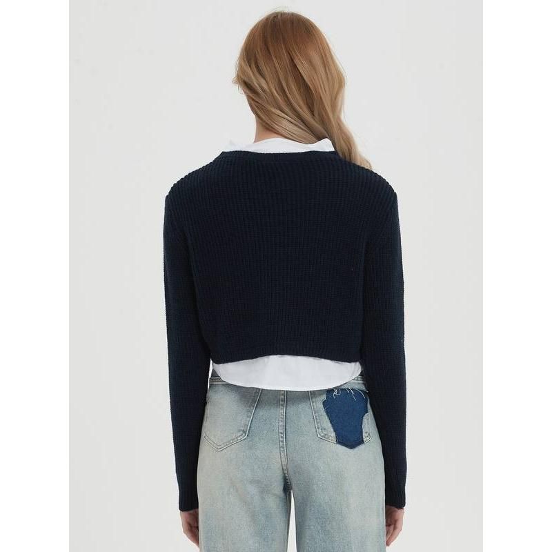 patchwork pullover sweater, view 7 - MRSLM