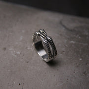 men's silver dragon claw ring, view 5 - MRSLM