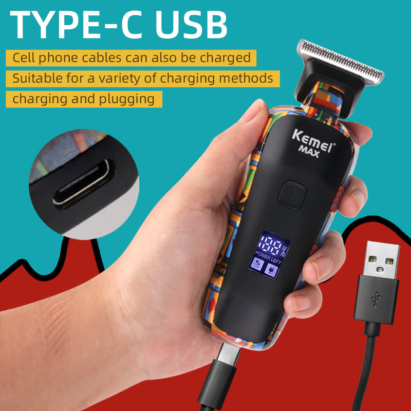 digital display men's hair clipper, view 3 - MRSLM