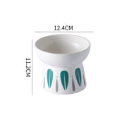 raised ceramic pet bowl, view 3 - MRSLM