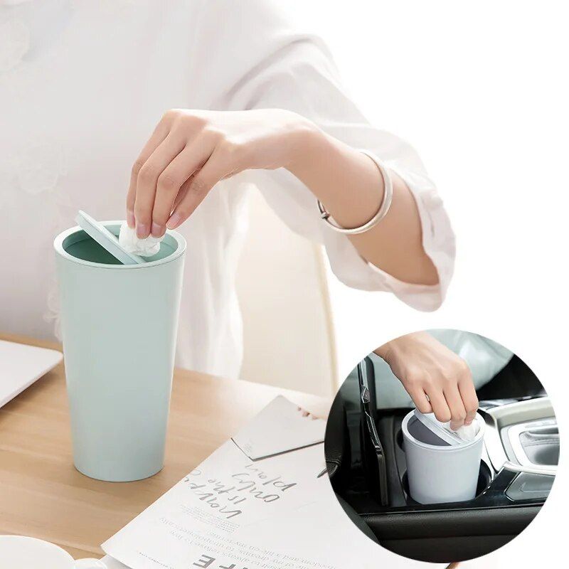 Compact car and desktop mini trash bin, view 8 - MRSLM