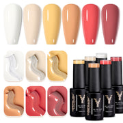 6-piece fall glitter gel nail polish kit, view 7 - MRSLM