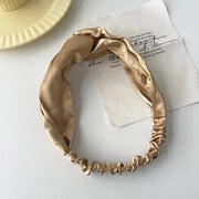 satin cross top knot headband, view 7 - MRSLM