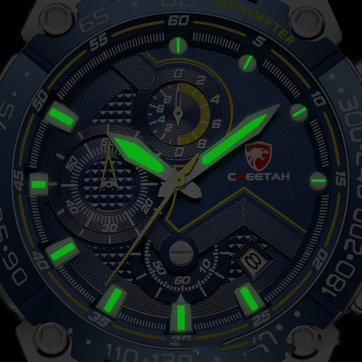 Men's Sports Watch Multifunction Dial Luminous Hands