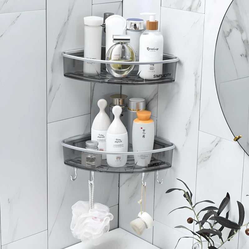 wall-mounted bathroom shelf and towel rack, view 5 - MRSLM