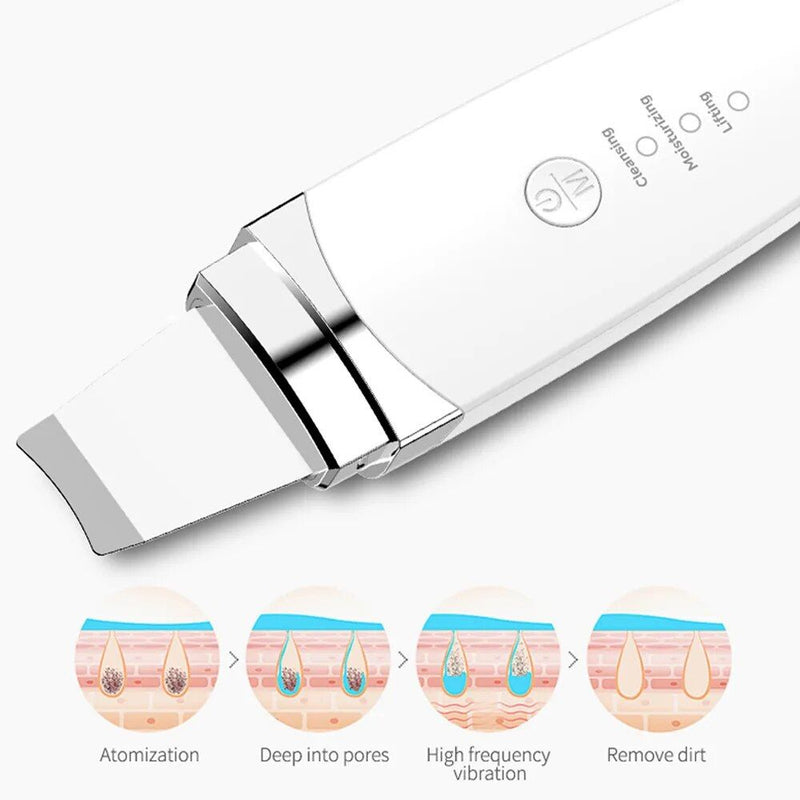 Ultrasonic facial scrubber spatula, view 5 - MRSLM