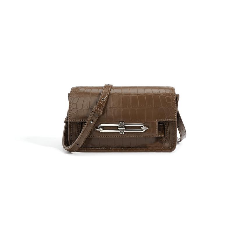 crocodile pattern shoulder bag, view 2 - MRSLM
