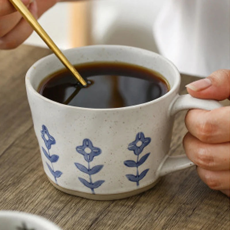 japanese hand-painted ceramic coffee mug, view 8 - MRSLM