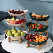 partitioned oval tiered serving plates - MRSLM