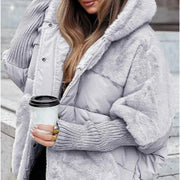 womens loose padded jacket coat, view 4 - MRSLM