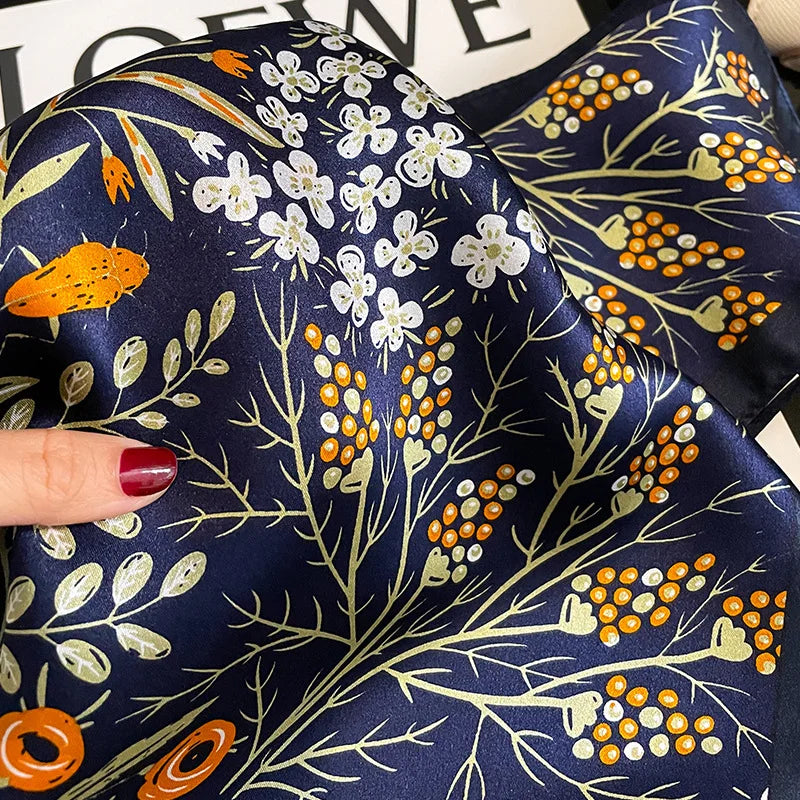 pure silk square scarf, view 6 - MRSLM