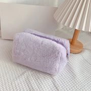 soft plush makeup bag, view 3 - MRSLM