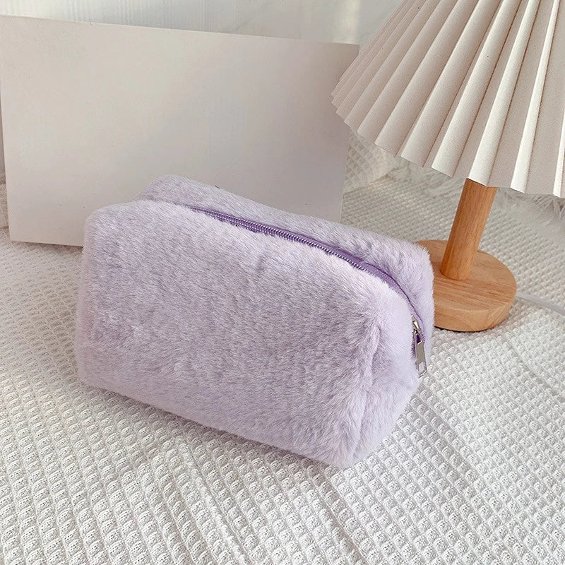 soft plush makeup bag, view 3 - MRSLM