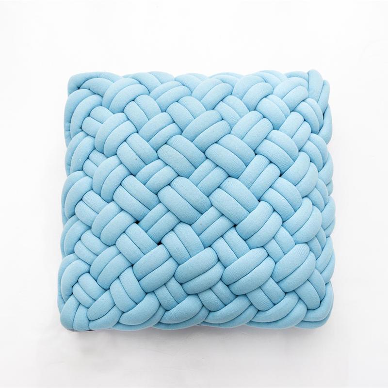 handmade cotton knot throw pillow, view 2 - MRSLM