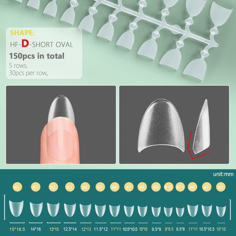 short half cover false nail tips, view 5 - MRSLM