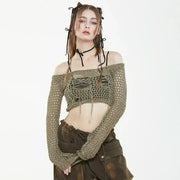 hollow-out tassel sweater, view 4 - MRSLM