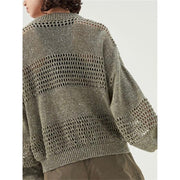 sequin linen cardigan, view 2 - MRSLM