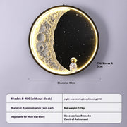 round wall lamp with remote, view 4 - MRSLM