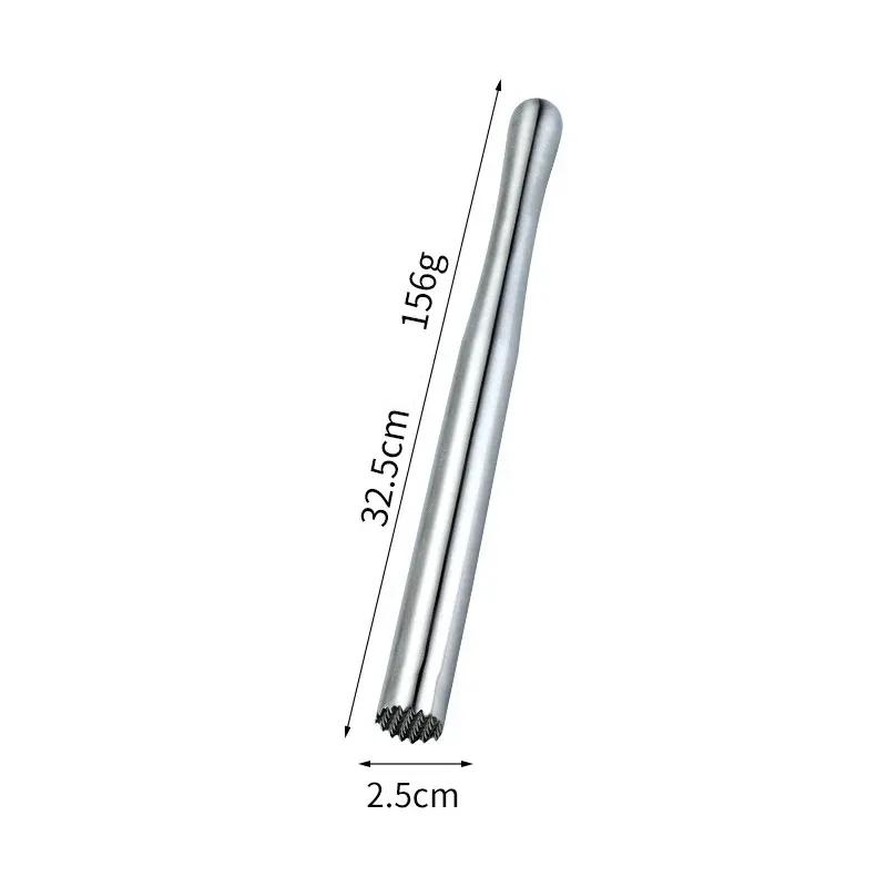 stainless steel cocktail muddler stick, view 3 - MRSLM