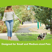 strong retractable dog leash, view 3 - MRSLM