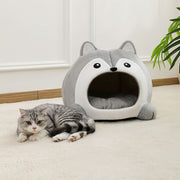 cozy plush cat bed and lounger, view 3 - MRSLM