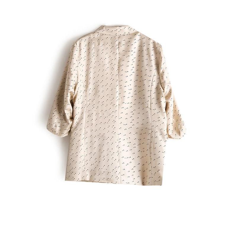 Dots printed silk blazer, view 7 - MRSLM