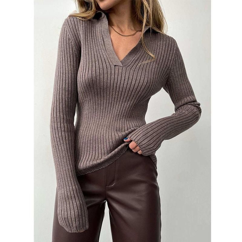 women's polo collar sweater, view 9 - MRSLM