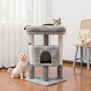 cat tree tower with perch and hammock, view 2 - MRSLM