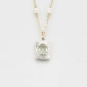 green amethyst silver pendant, view 2 - MRSLM
