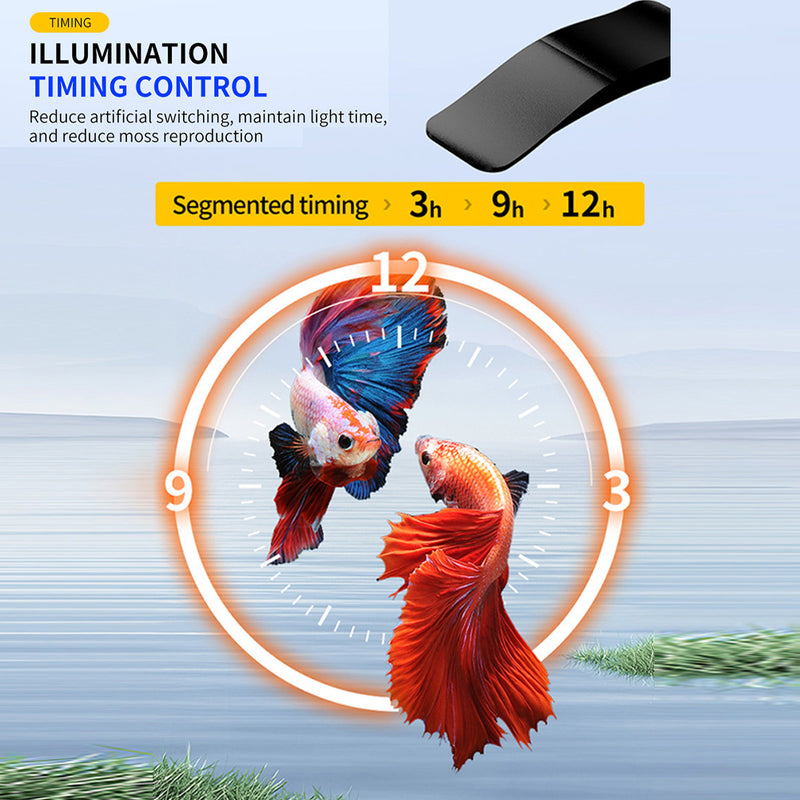 clip-on aquarium led light with timer, view 5 - MRSLM