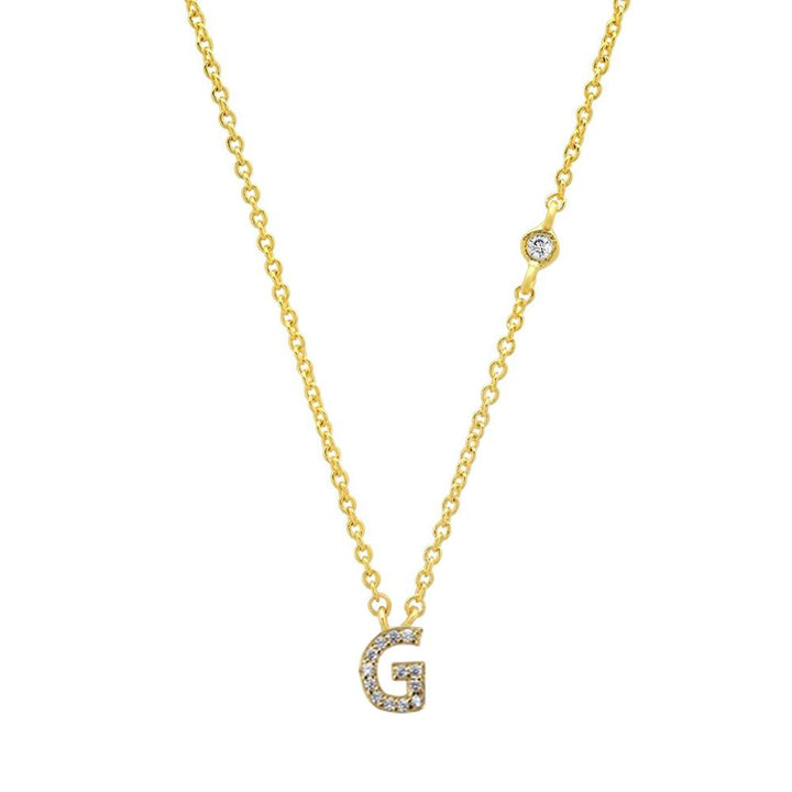 Women's Fashion Temperament Sterling Silver Letter Pendant Necklace