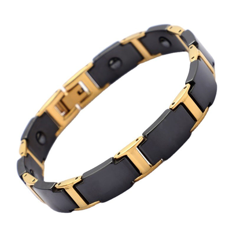 men's titanium steel ceramic bracelet, view 2 - MRSLM