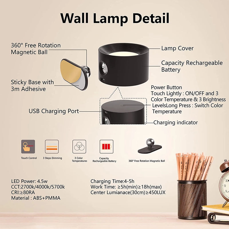 Remote control LED wall light, view 8 - MRSLM