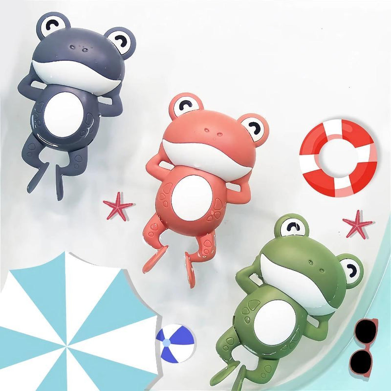 Cute frog clockwork baby bath toy - MRSLM