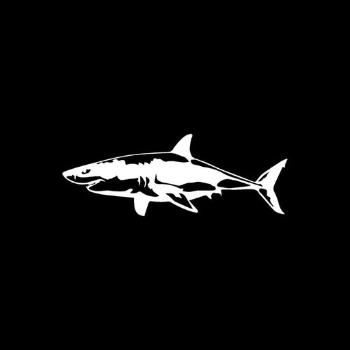 great white shark vinyl car decal, view 5 - MRSLM